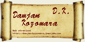 Damjan Kozomara vizit kartica